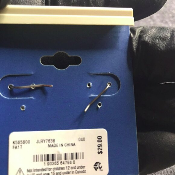 Lucky Brand Drop Earrings – Yellow Gemstone with Beaded Silver-Tone Frame - Picture 2 of 3